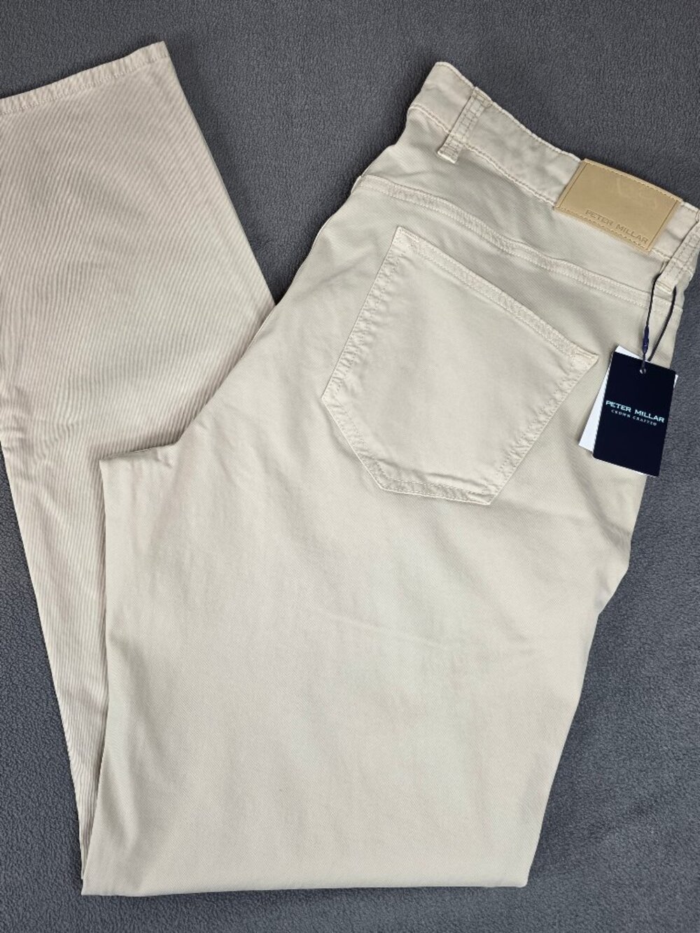 Peter Millar Wayfare Pants Mens 36x32 Claystone 5Pocket NWT Luxury Golf Tailored